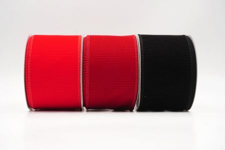 Solid Ribbed Velvet Christmas Wired Ribbon - Solid Ribbed Velvet Christmas Wired Ribbon